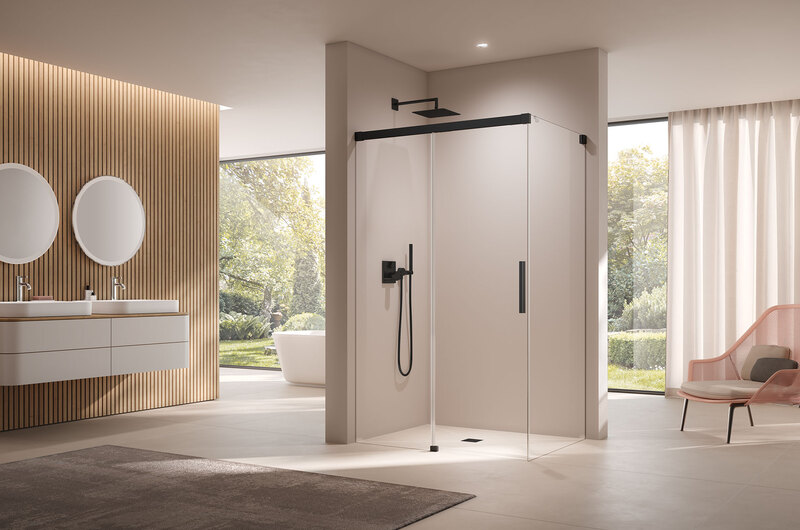 Dusche von Kermi mit Gleittüre
