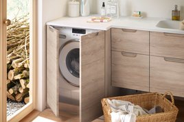 Badmöbel von burgbad mit integrierter Waschmaschine