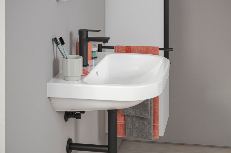 Klassischer Waschtisch der Komplettbadserie D-Code von Duravit