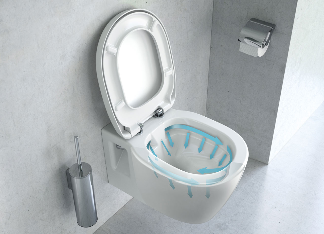 Trend "WCs ohne Rand" Klare Ansage: Ideal Standard kündigt für das Segment "randlose WCs" einige Neuheiten an. Neben den bestehenden Modellen der Serien "Contour 21" und "Connect" sowie "Connect Freedom" wird es weitere Toiletten mit der hygienischen Spültechnik geben: Die WCs der Designserien "DEA" und "Softmood" sowie die Toiletten der neuen Serie "Contour Schools" für Kindergärten und Schulen.