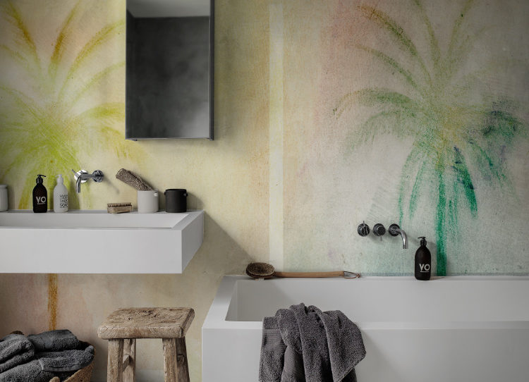 Tapeten im Badezimmer Thema Farben Wall&Decó Miraggi