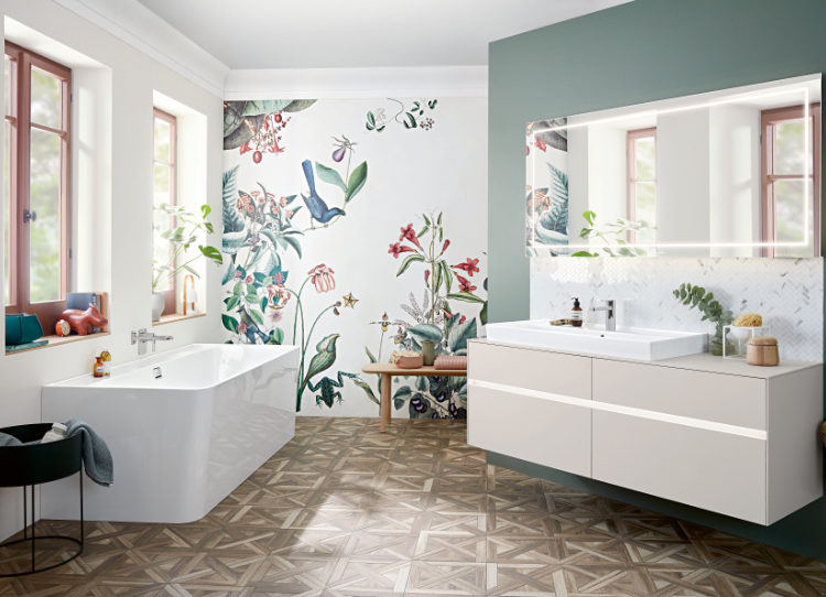 Tapeten im Badezimmer Thema Natur Villeroy & Boch Collaro