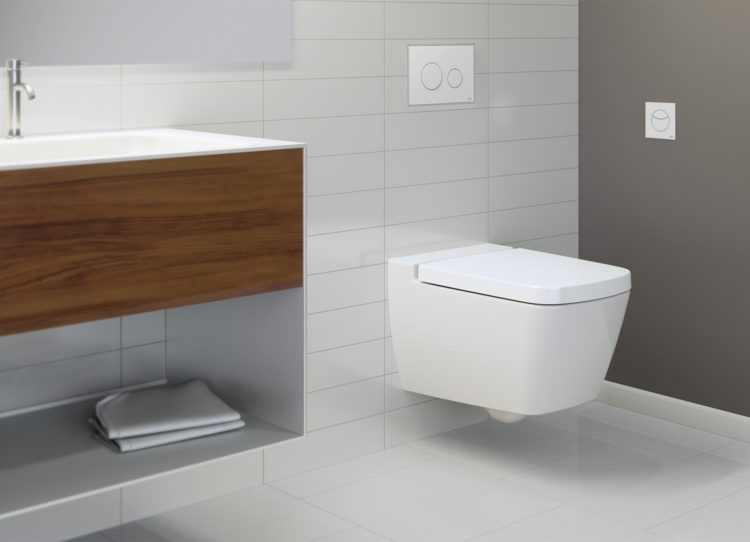 WC-Fernbetätigung von TECE für barrierefreie Badezimmer