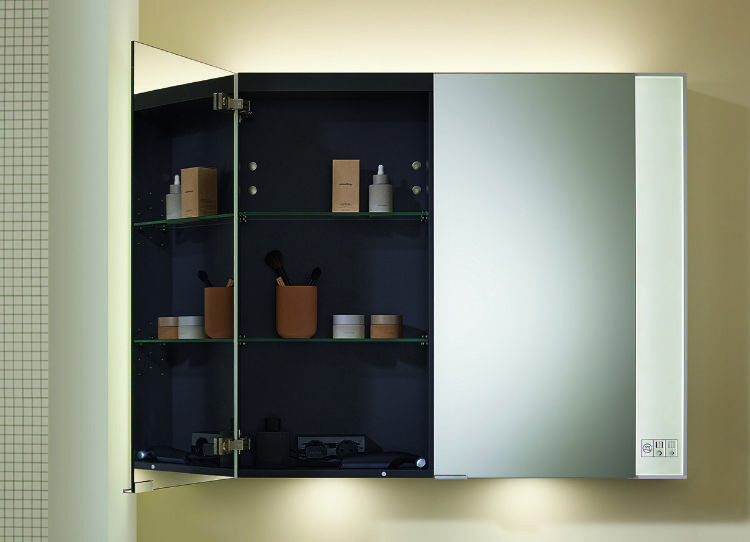 Smarte Badezimmer: LED-Spiegelschrank rl40 von burgbad mit Sprachsteuerung